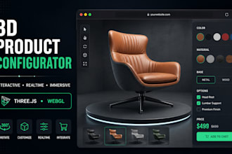 build three js product configurator for your 3d website