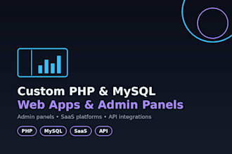 build a custom PHP and mysql web application or admin panel