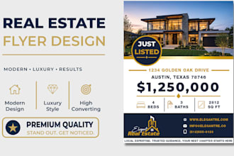 design a professional modern flyer, real estate flyer, or business flyer