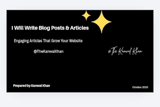 write blogs posts and articles