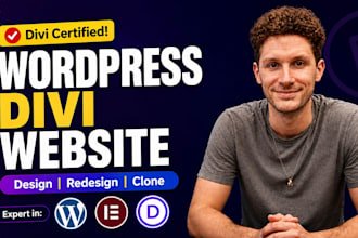 build wordpress website, divi website, divi theme, divi builder, divi expert