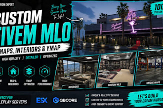 design unique mlo interiors maps props for fivem