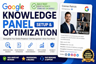 create google knowledge panel, knowledgepanel  graph for person or brand