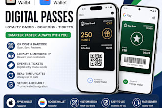 develop apple wallet and google wallet passes, loyalty cards and qr codes