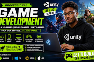 2d or 3d unity game development mobile game unity developer