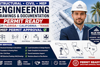 be structural civil engineer stamp for florida california tx mep permit approval