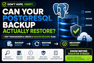 test your postgresql backup and verify database restore recovery