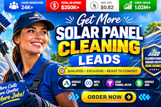 solar cleaning leads solar panel cleaning solar panel cleaning meta google ads