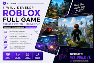 develop roblox full game, roblox game developer and roblox game creation