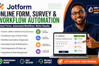 design jotform online form survey, jotform workflows zapier automation campaign