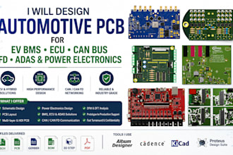 design automotive pcb for ev bms ecu can bus  fd adas and power electronics