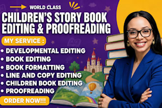 edit and proofread children story book kids picture book children book editor