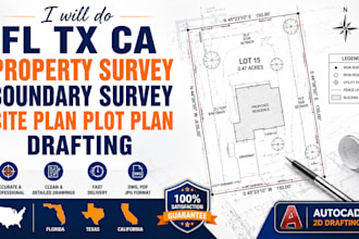 do fl tx ca property survey boundary survey site plan plot plan drafting