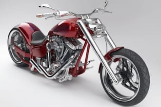 3d motorcycle model,custom chopper bike,bobber design,body kit render,fix error
