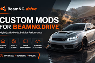 create 3d sport car for beamng drive, mods file conversion,ac 3d car,custom kits