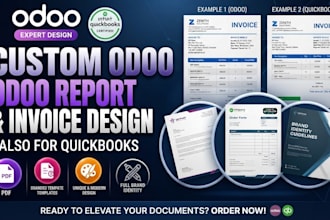 design quickboooks odoo invoice template brand identity letterheads order form