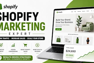boost shopify sales, ecommerce marketing sales funnel or website promotion