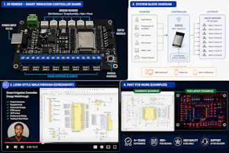 design an esp32 smart irrigation controller pcb for farm automation