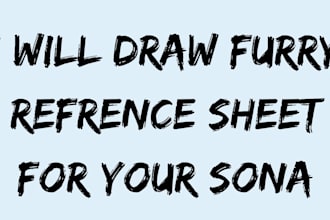 draw furry reference sheet