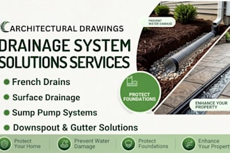 create drainage plans, stormwater drainage design and site plans