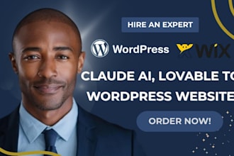convert claude ai to wix website, base44, lovable to wordpress, wix website