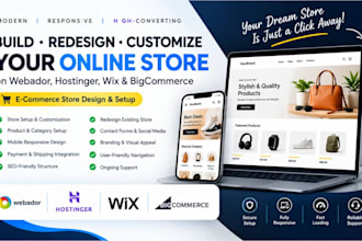 build webador website hostinger wix bigcommerce ecommerce store design redesign