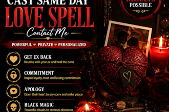 cast same day contact me love spell, get ex back, commitment apology black magic