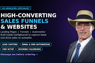 go highlevel sales funnel, go highlevel landing page, go high level website