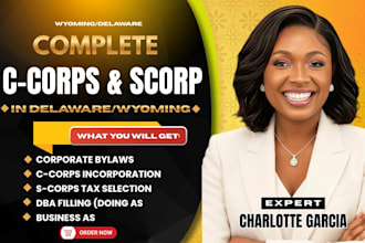 incorporate c corps, s corps in delaware, wyoming get ein number and dba filling