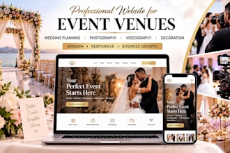 build event venues wedding planning decoration photography videography website