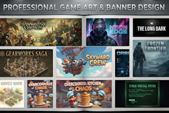 design steam capsule art steam page assets game banner cover art character art