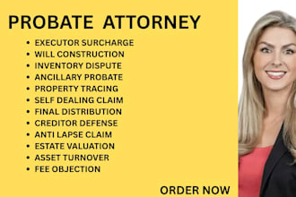 be your tx,fl,ca,ny probate lawyer for wills, executors and beneficiary disputes