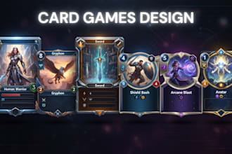 design card games, tcg card template, card illustration and playing cards
