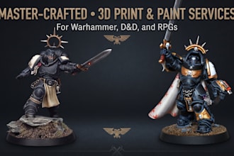 sculpt custom warhammer dnd tabletop miniature stl for 3d printing
