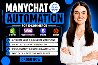 build manychat shopify woocommerce and zapier automation