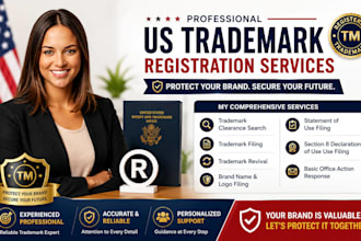 conduct US trademark search and assist with uspto trademark filing