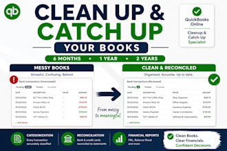 do bookkeeping cleanup and catch up for your business
