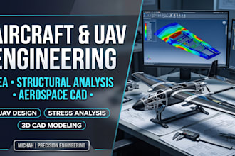 perform uav structural analysis, drone frame fea and earospace cad