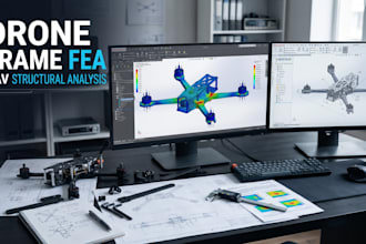 perform uav structural analysis, drone frame fea and earospace cad