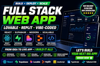 full stack mobile app deploy lovable ai replit app react base44 app supabase aws
