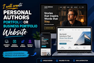 create a personal authors portfolio or business portfolio website