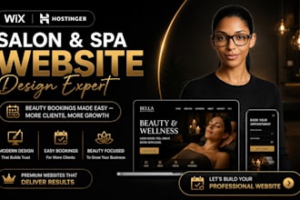 design salon website spa website or beauty booking website