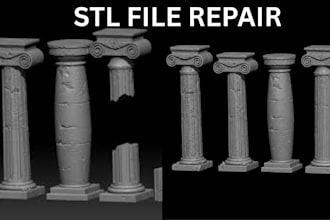 do stl file repair, stl file edit and modify stl files for 3d printing