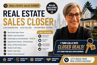 real estate sales closer sales representative cold calling uk us realtor sales