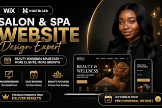 design wix salon website beauty spa or hair appointment website