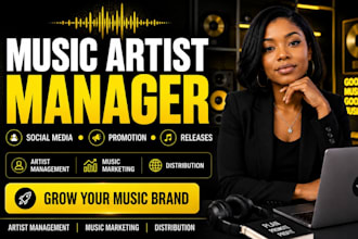 be music artist social media manager for promotion distribution and marketing