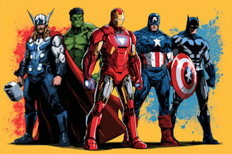 comic book illustration with comic book illustrator