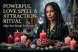 cast a powerful love spell and attraction energy manifestation ritual