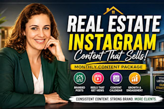 be real estate instagram content creator and social media manager for agents