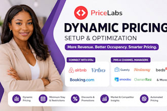 setup and optimize pricelabs dynamic pricing for airbnb, vrbo, beds24, smoobu